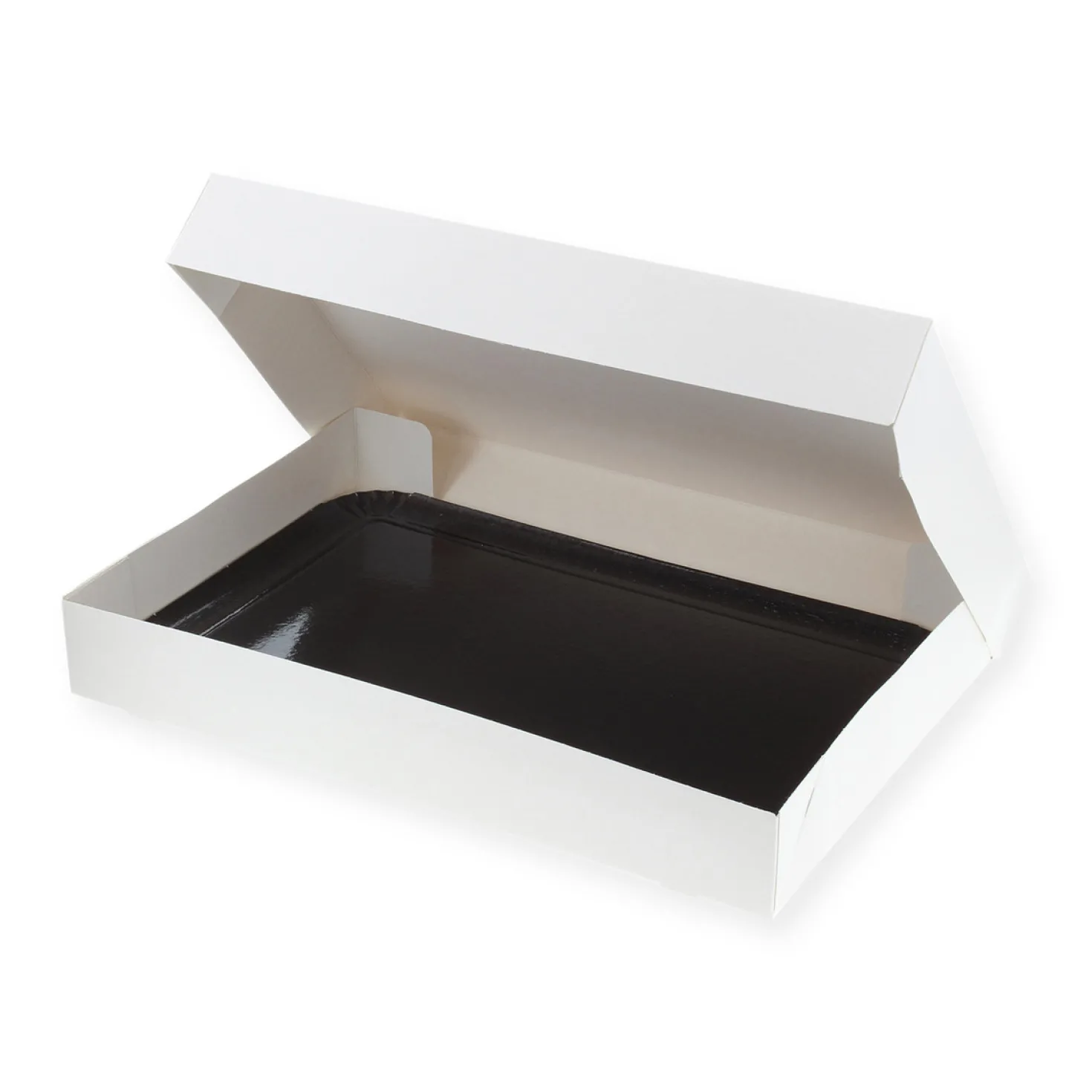 Boîte à gâteaux blanche avec plateau 28 x 42 x 5 cm - Patisd
