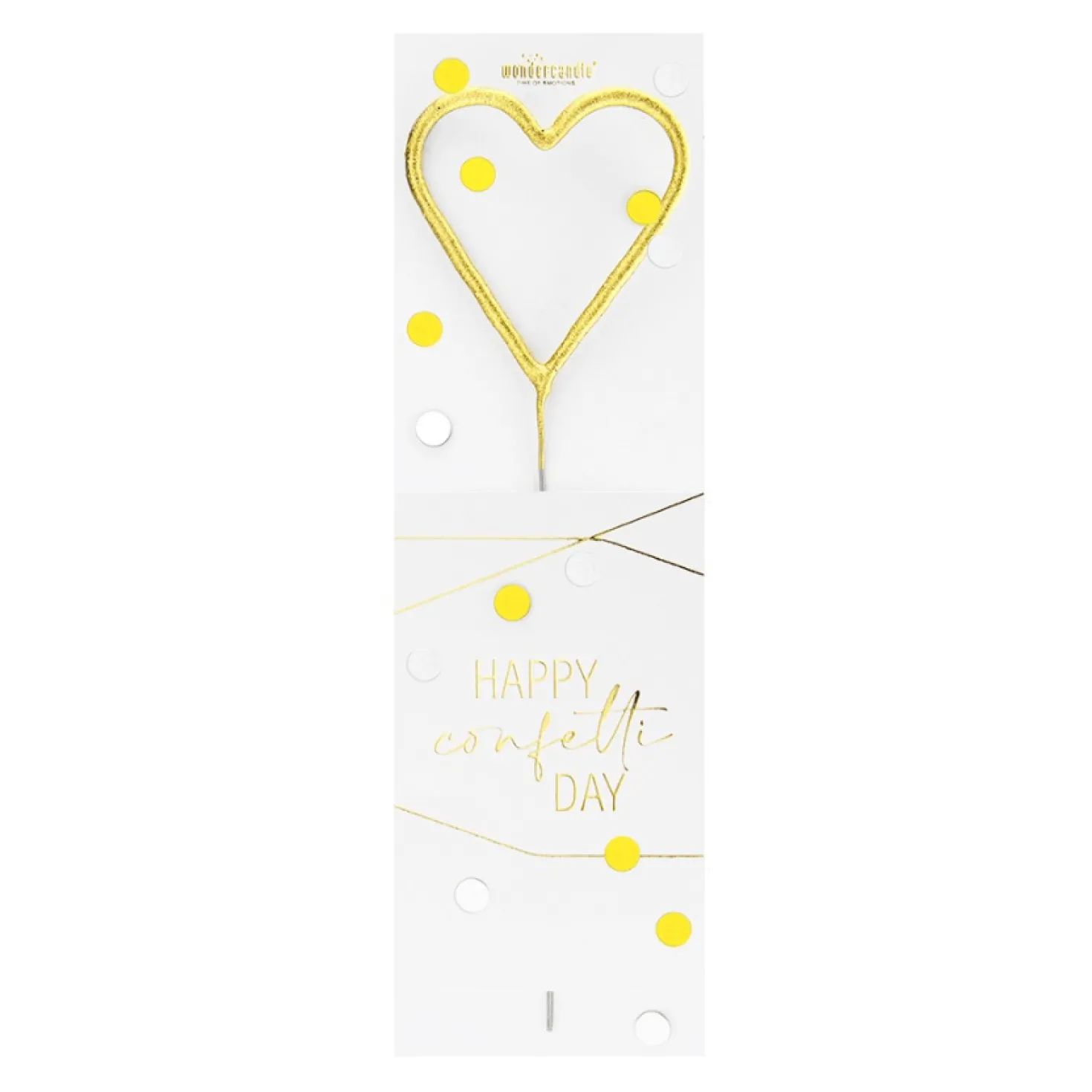 Bougie coeur Happy confetti - Wondercandle