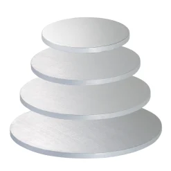 Cake drum : base épaisse pour gâteau ronde argentée 25 cm