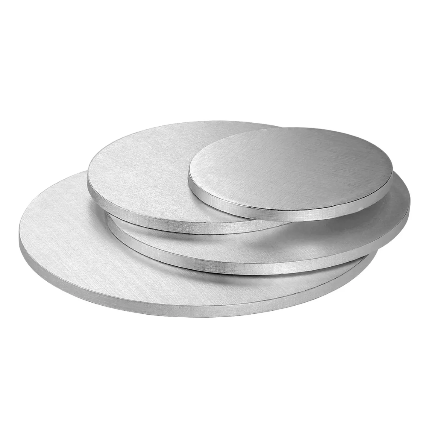 Cake drum : base épaisse pour gâteau ronde argentée 25 cm