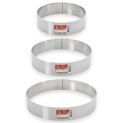 Cercle à mousse en inox 4/6 parts 20 cm - Alice Délice