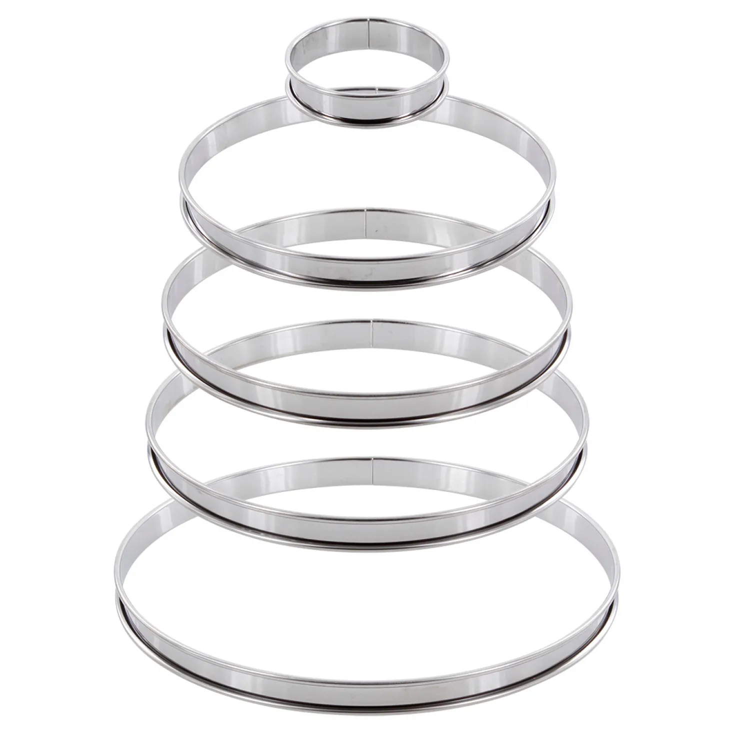 Cercle à tarte en inox 22 cm hauteur 2 cm - Alice Délice