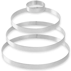 Cercle à tarte en inox perforé 6/8 parts 24.5 cm - Alice Dé