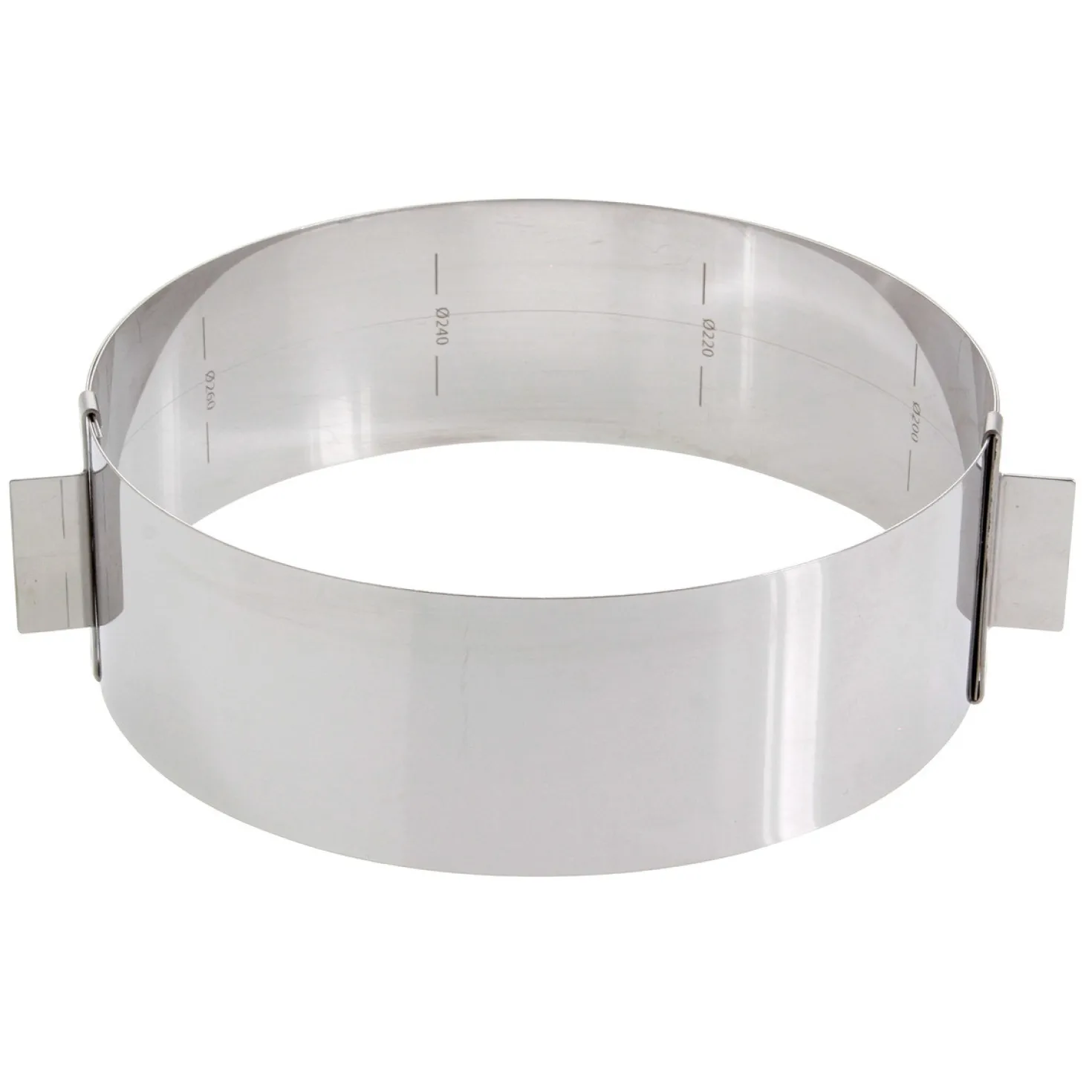 Cercle extensible en inox de 16 à 28 cm - Alice Délice