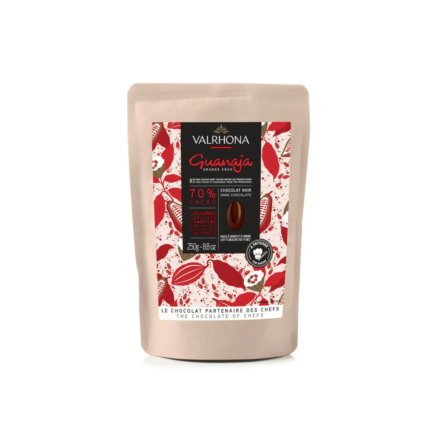 Chocolat à pâtisser noir Guanaja 70% 250 gr - Valrhona
