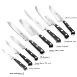 Couteau chef 15 cm Sabatier forgé - Alice Délice