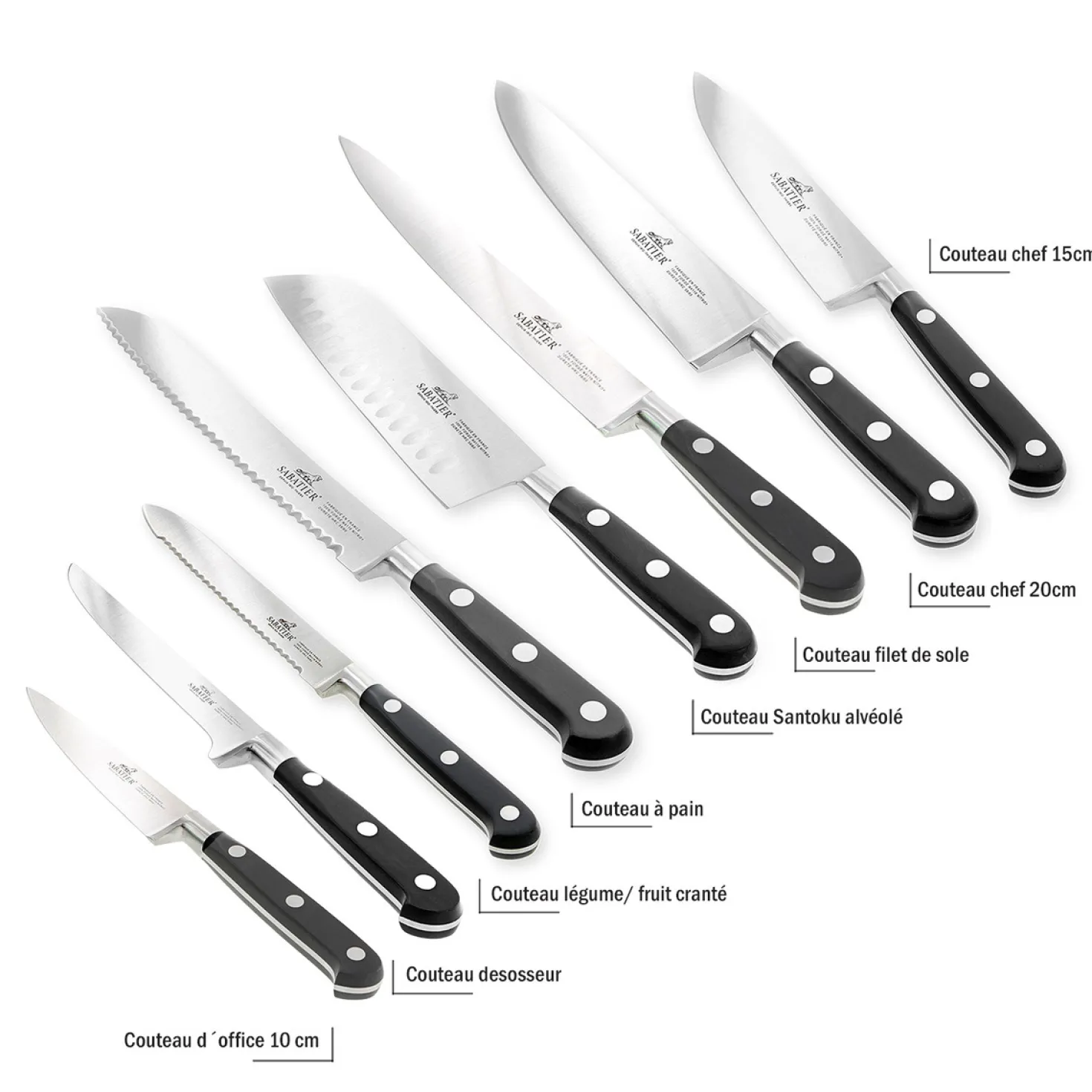 Couteau chef 15 cm Sabatier forgé - Alice Délice