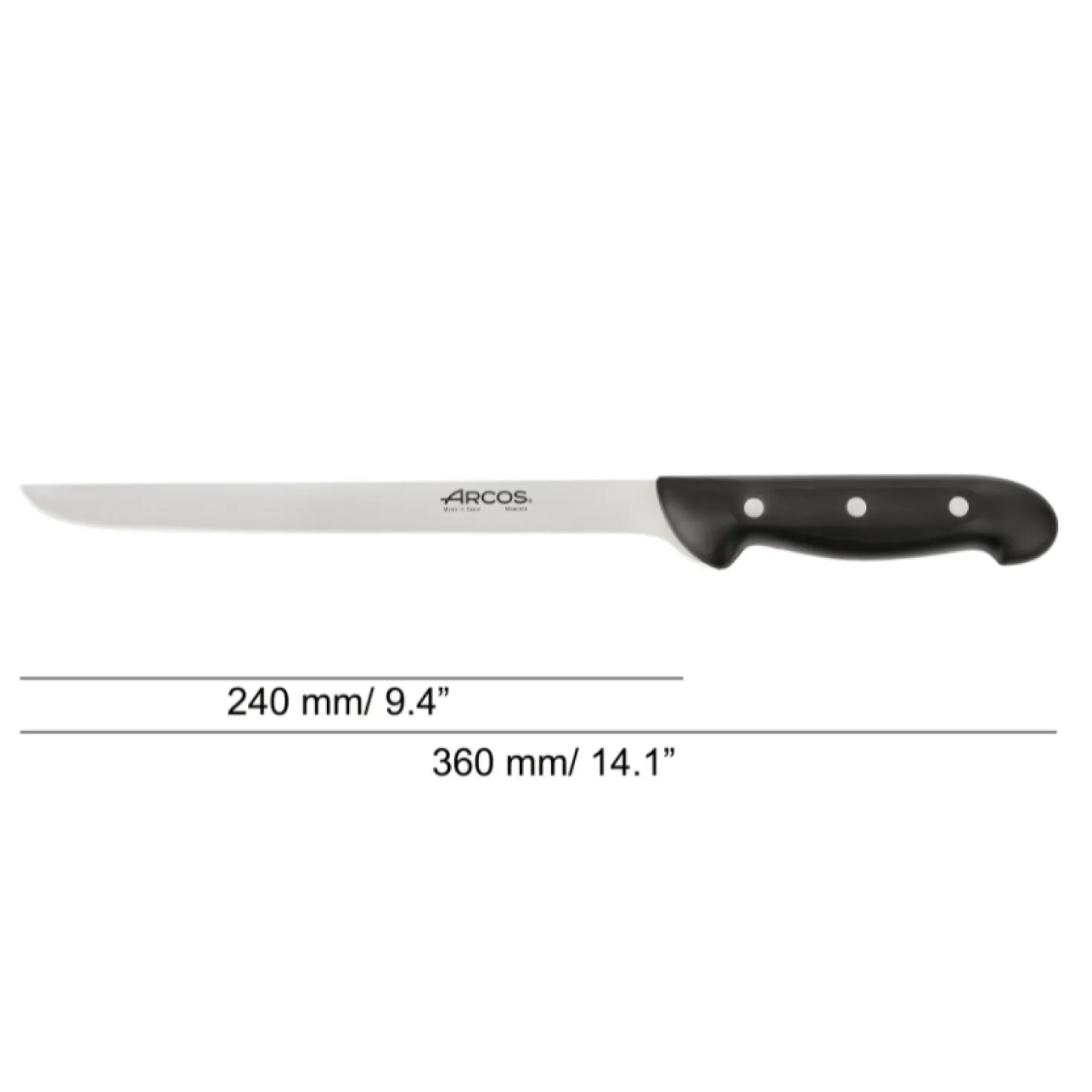 Couteau jambon et saumon 24 cm Maître - Arcos