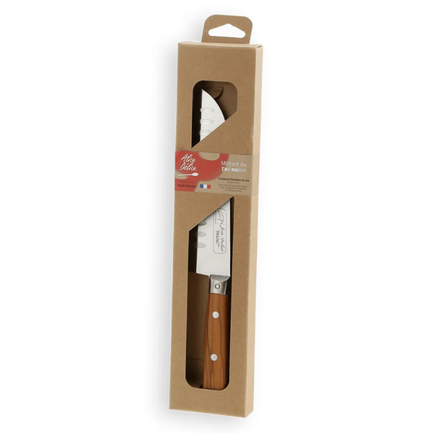 Couteau Santoku 16 cm manche bois d´olivier - Alice Délice