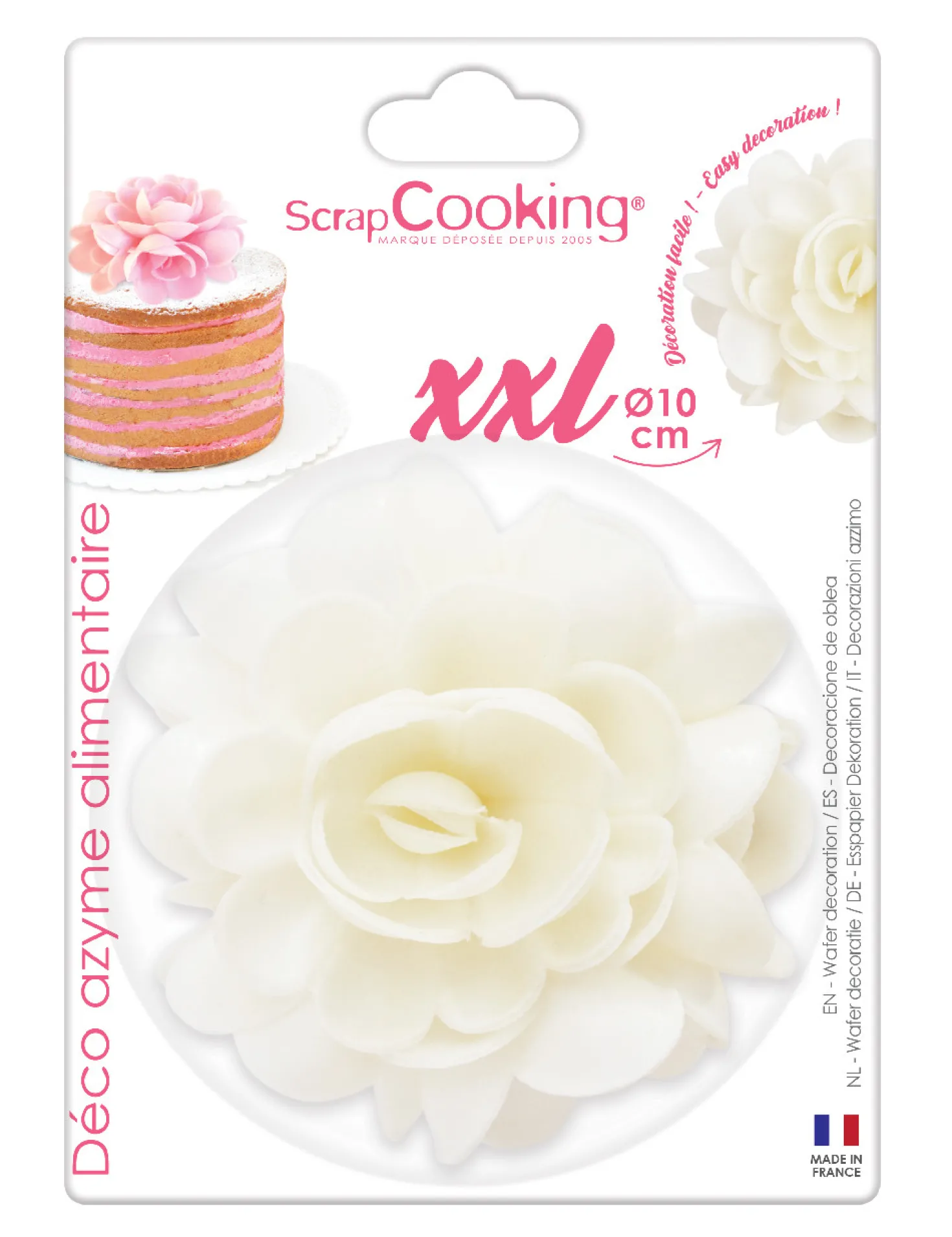 Fleur azyme blanche XXL 10 cm - Scrapcooking