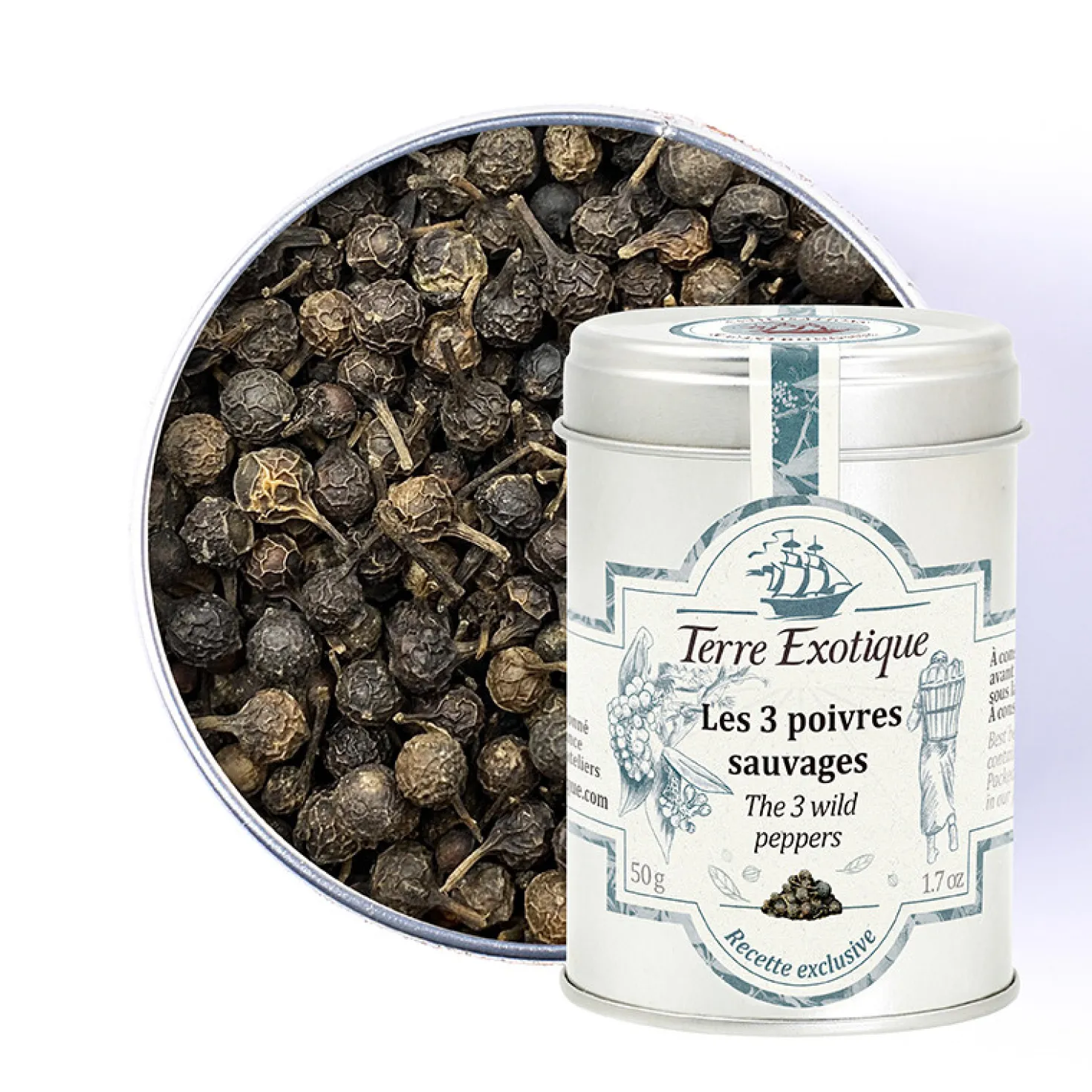 Les 3 poivres sauvages 50 gr - Terre exotique