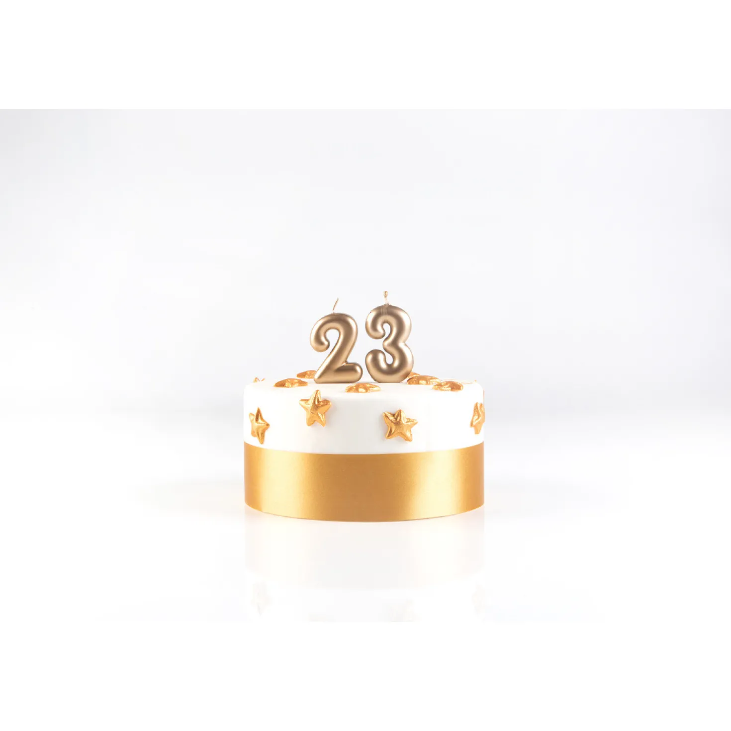 Mini bougie dorée 2 hauteur 4.5 cm