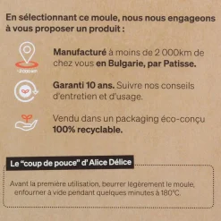 Moule à charnière en métal anti adhérent 4/6 parts 20 cm -