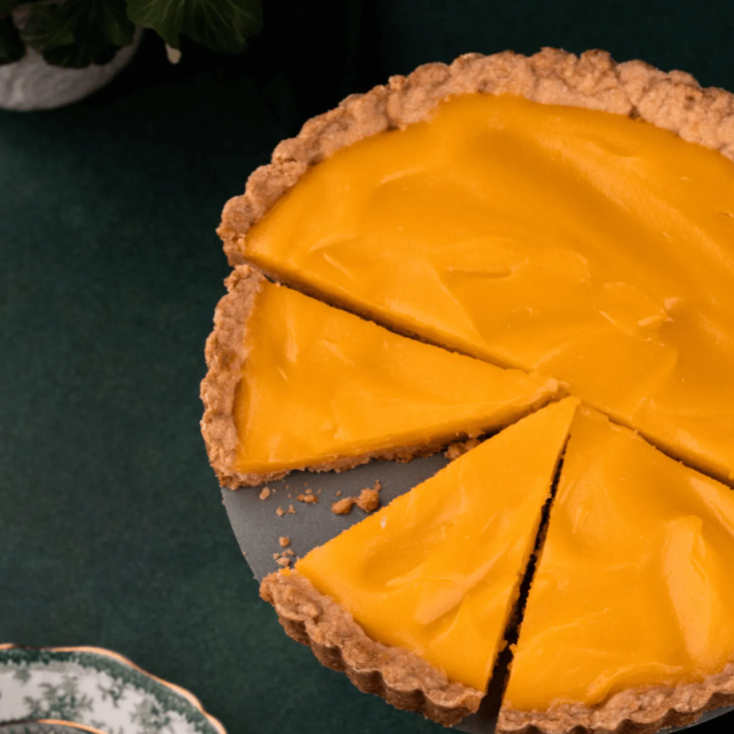 Moule à tarte avec fond fixe en métal anti-adhérent 28 cm -