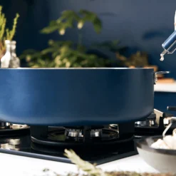 Sauteuse inox La Merveilleuse 28 cm myrtille + livre offert