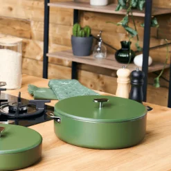 Sauteuse inox La Merveilleuse 28 cm fougère + livre offert