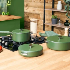 Sauteuse inox La Merveilleuse 28 cm fougère + livre offert
