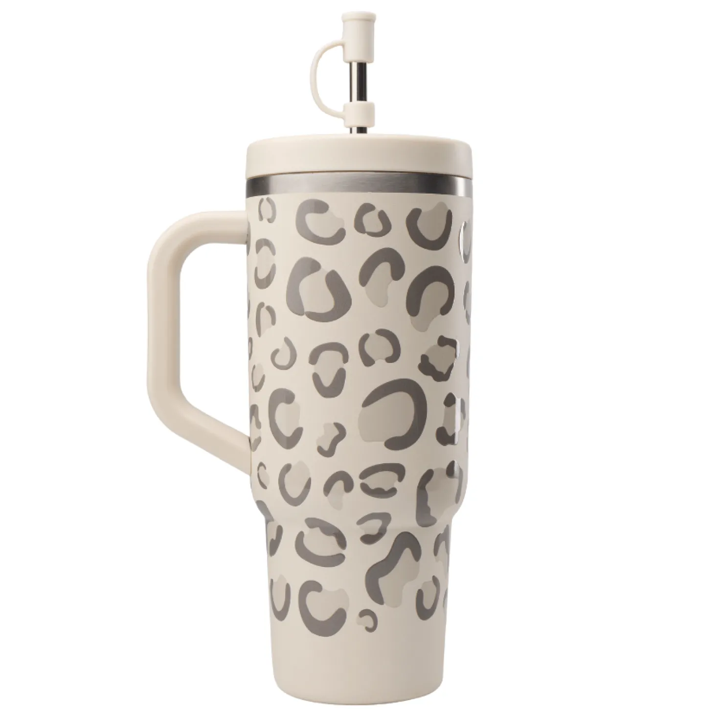 Travel cup isotherme Leopard Sable 900 ml - Qwetch