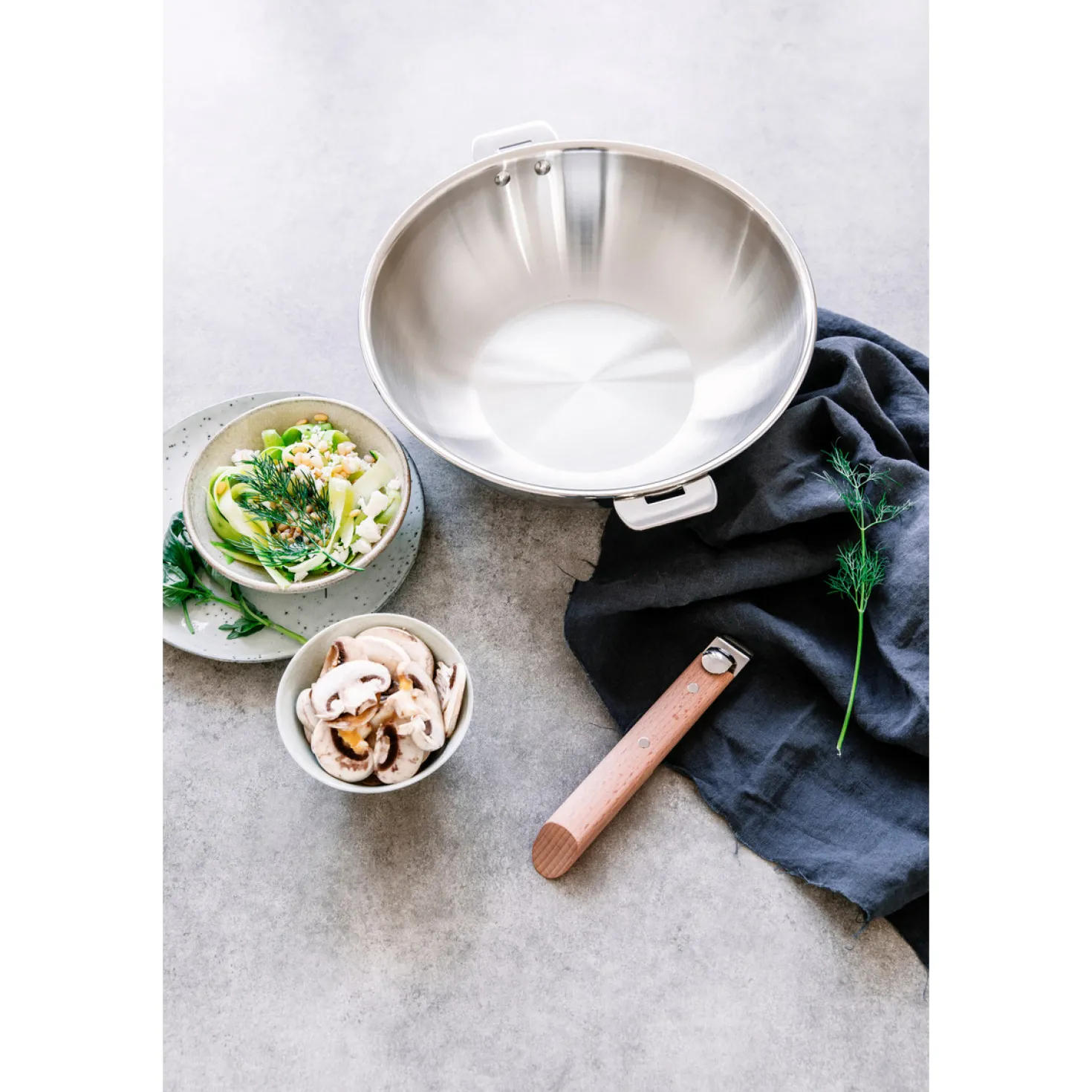 Wok amovible inox triply sans PFAS Casteline 28 cm - Cristel